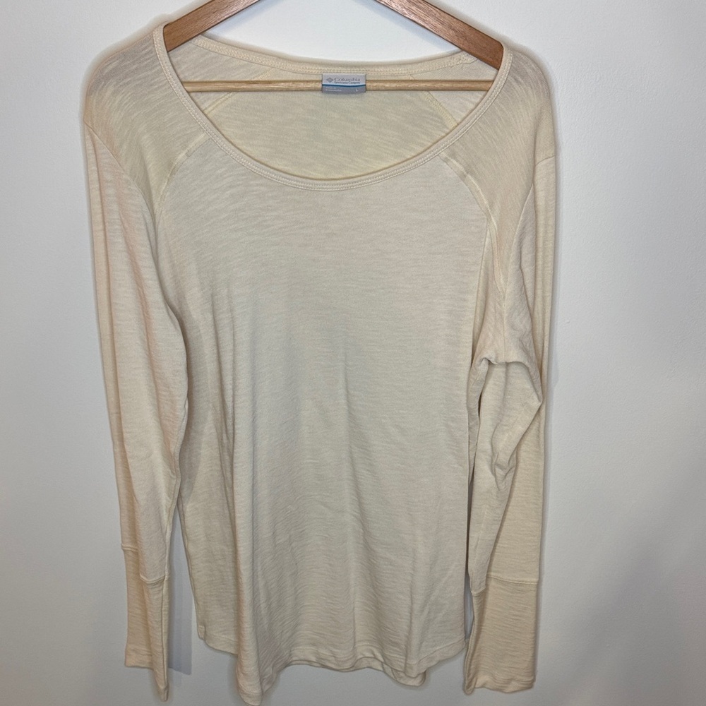 Columbia Women's Off-White Long Sleeve Top Beige Size L